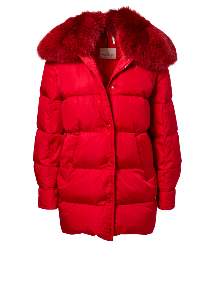 Mesange Down Parka With Fur Trim