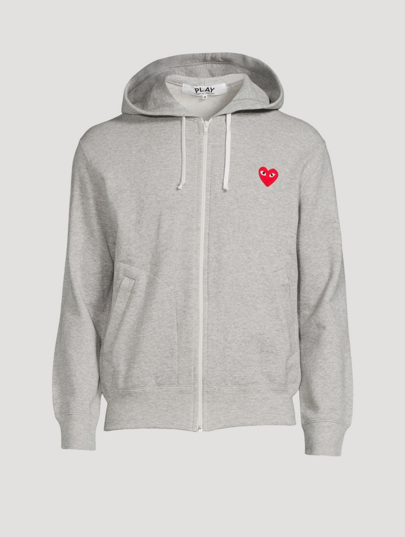 COMME DES GARÇONS PLAY Heart Zip-Up Hoodie With Back Logo