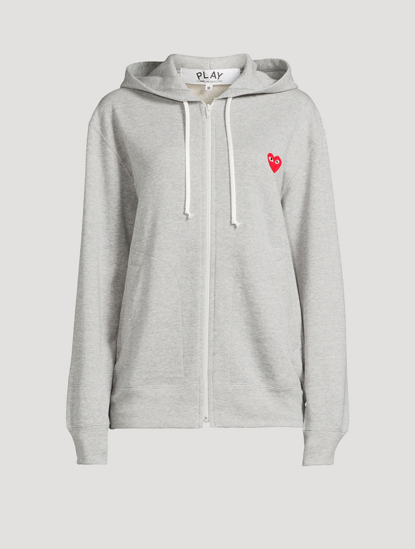 Heart Zip-Up Hoodie With Back Logo