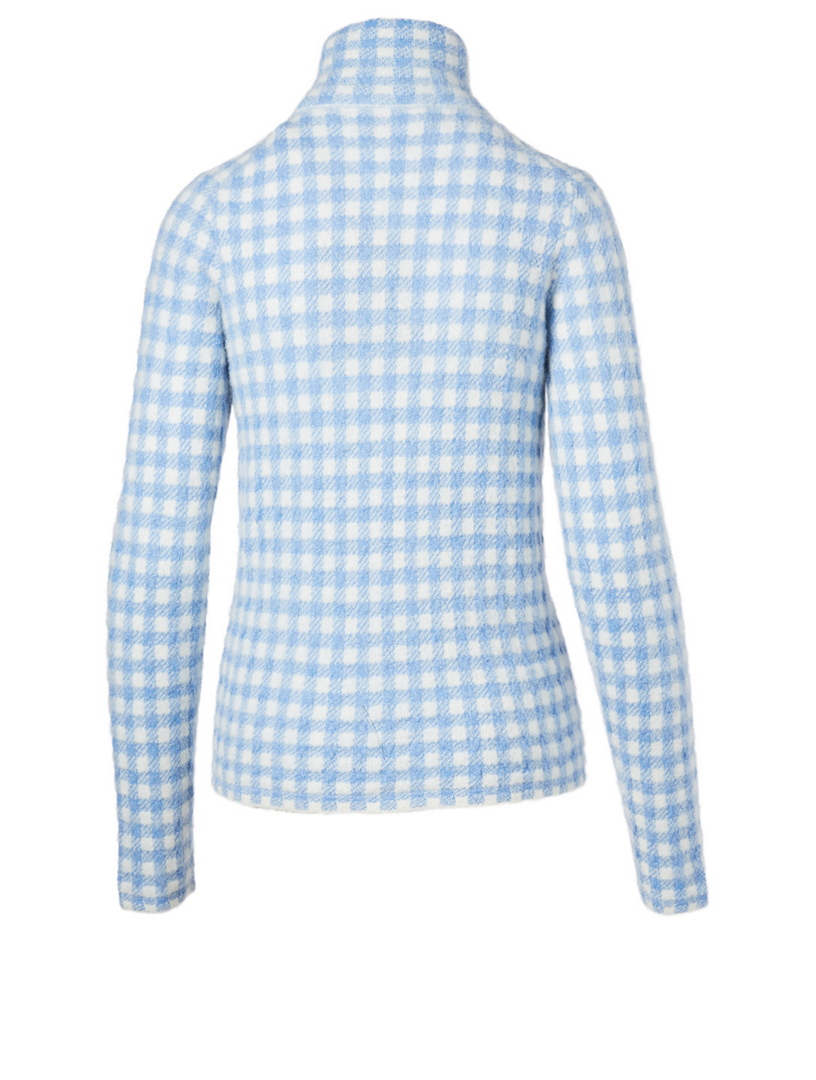 Turtleneck Sweater Gingham Check