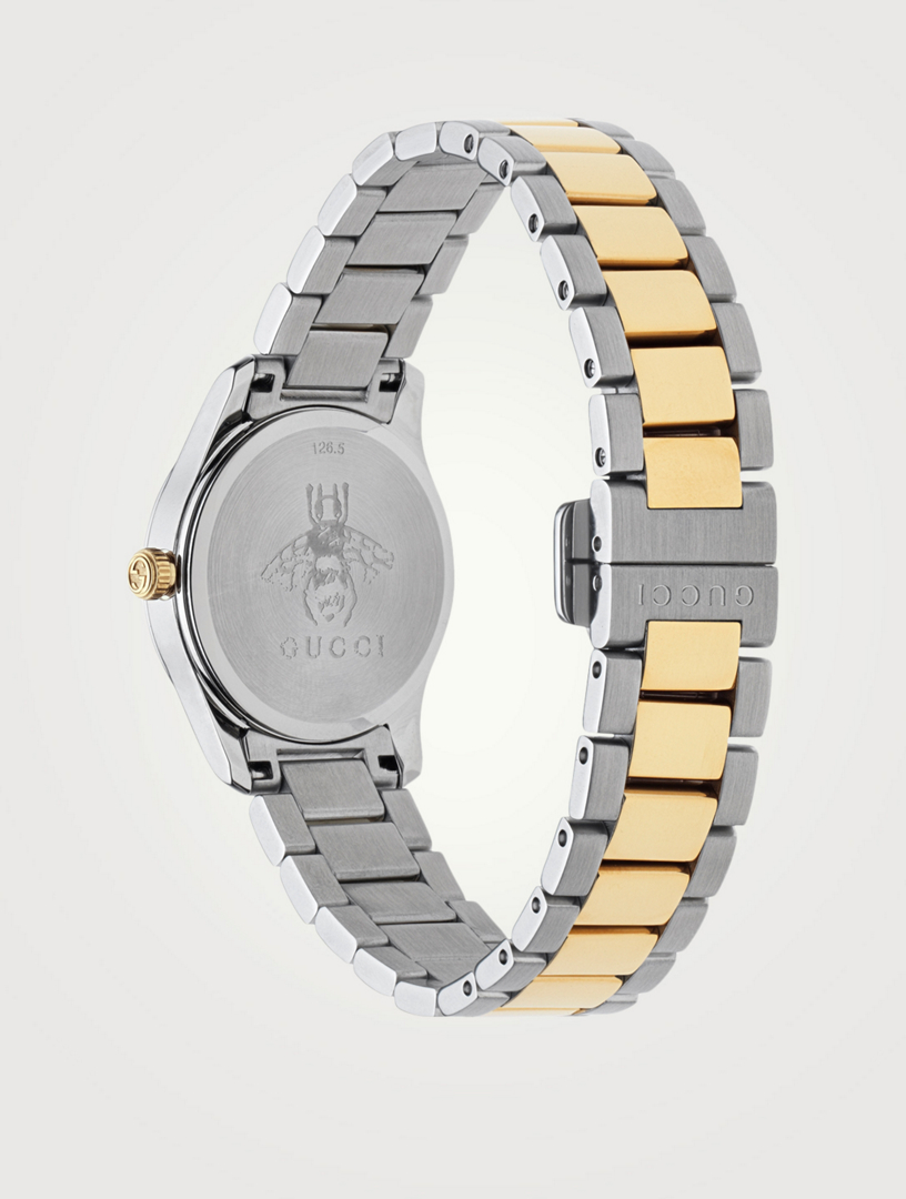 Gucci timeless two tone watch deals