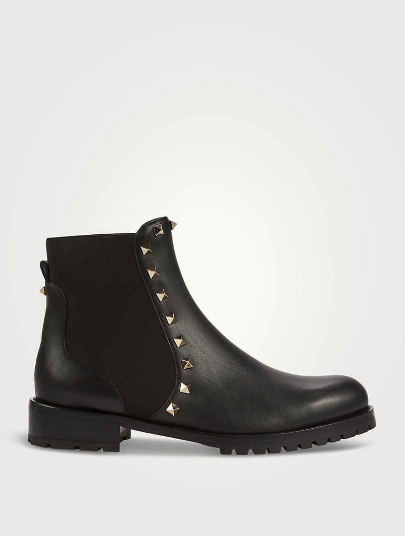 VALENTINO GARAVANI Rockstud Leather Chelsea Boots | Holt Renfrew