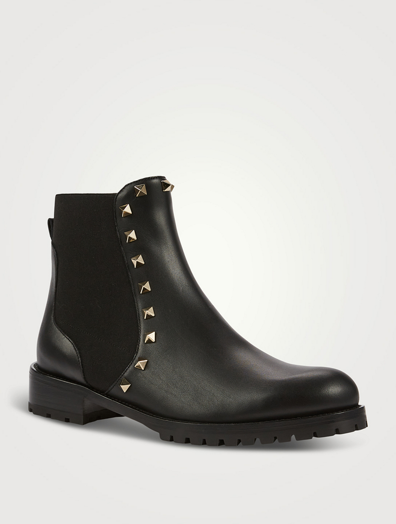 VALENTINO GARAVANI Rockstud Leather Chelsea Boots | Holt Renfrew