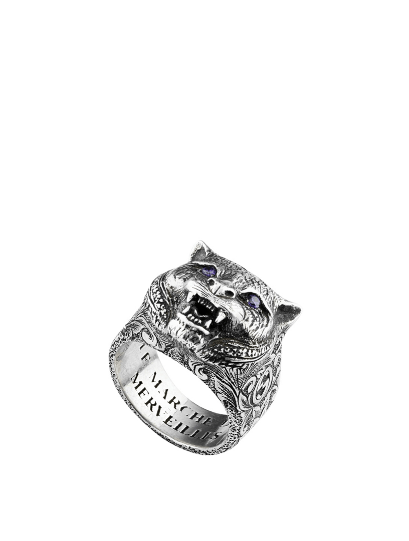 GUCCI Bague t te de f lin Gucci Garden en argent sterling Holt