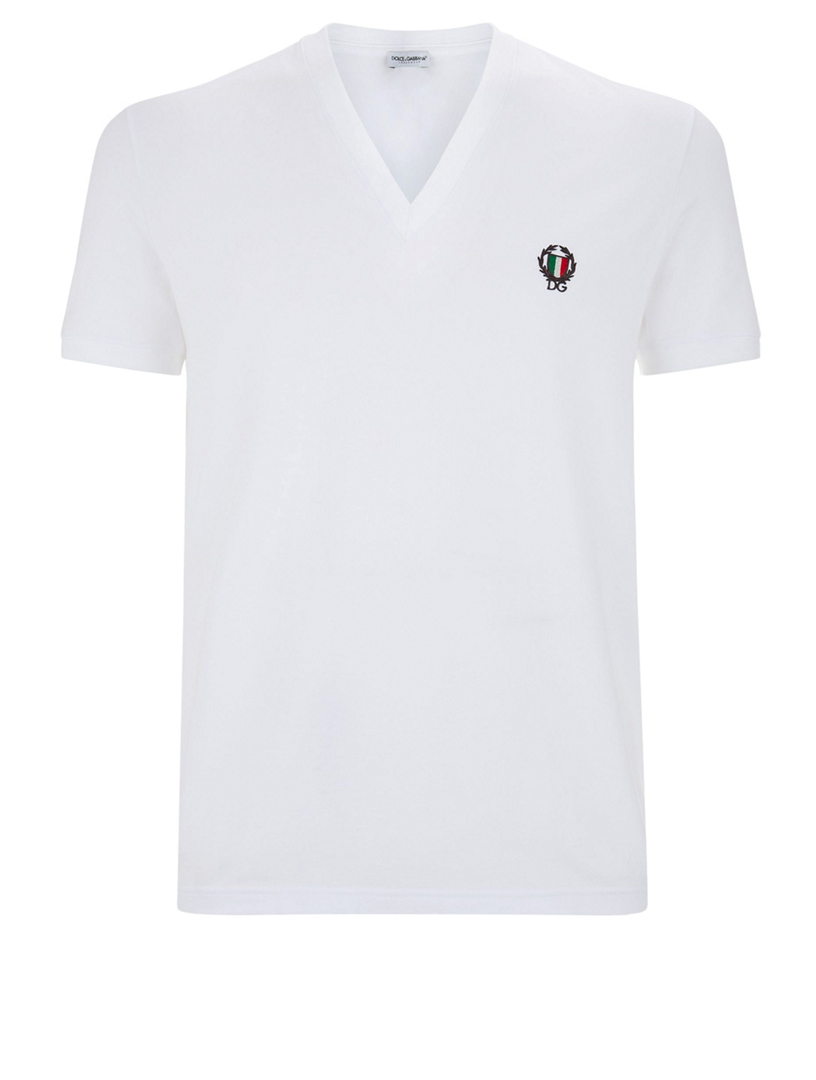 Dolce gabbana v outlet neck t shirt