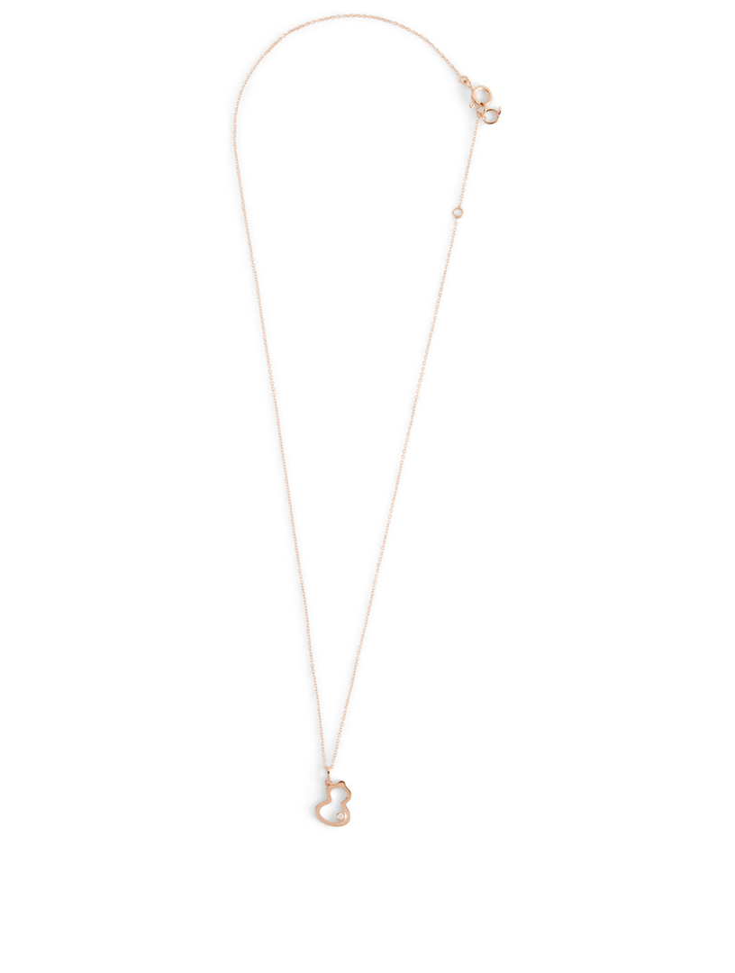 QEELIN Petite Wulu 18K Rose Gold Necklace With Diamond