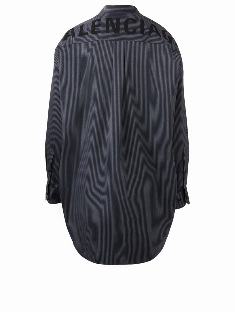 BALENCIAGA New Swing Button-Up Shirt In Stripe Holt Renfrew