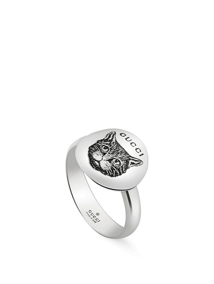 GUCCI Bague Mystic Cat en argent sterling mention Blind For Love