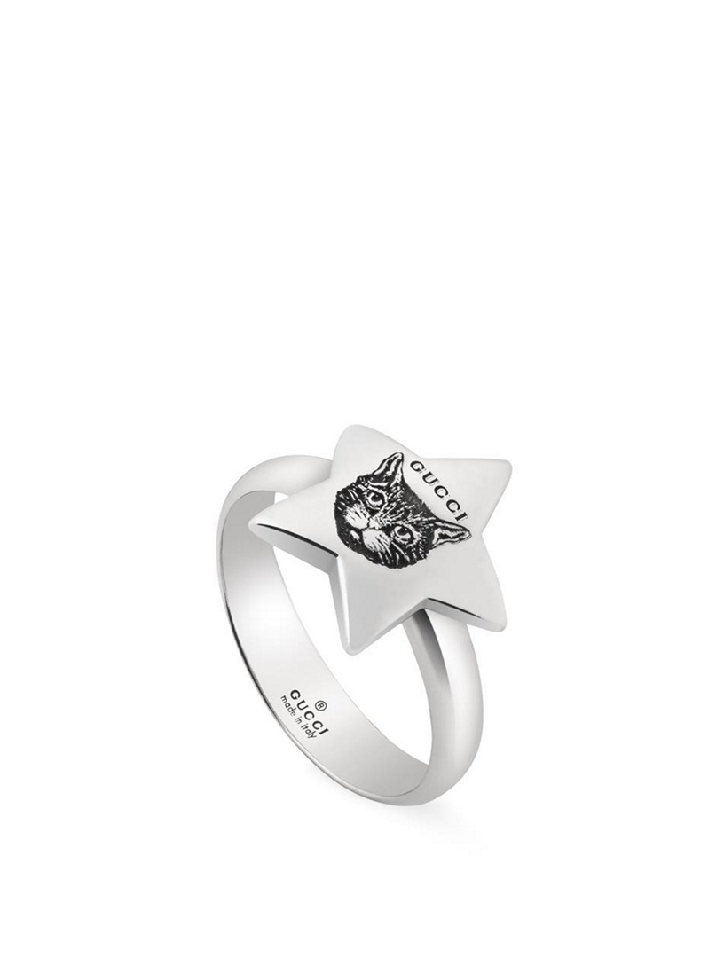 GUCCI Blind For Love Sterling Silver Star Ring Holt Renfrew