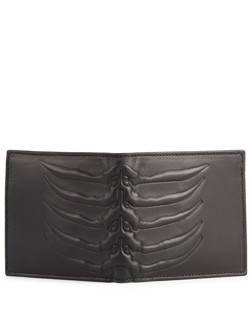 ALEXANDER MCQUEEN  ブラックレザーウォレット ALEXANDER MCQUEEN Ribcage Leather Wallet | Holt Renfrew