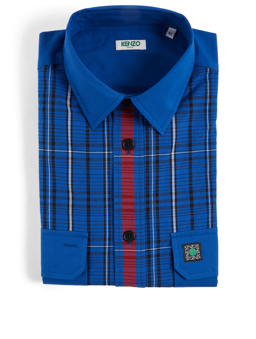 KENZO Button Up Shirt In Check Holt Renfrew