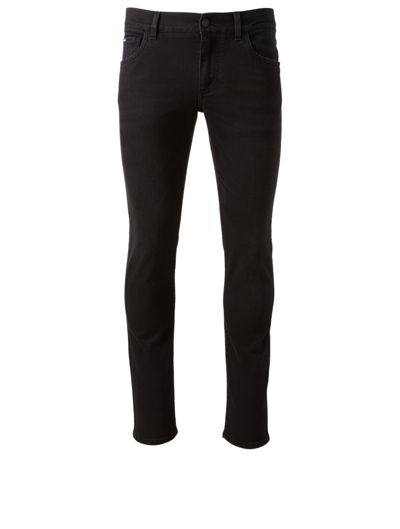 Dolce and Gabbana Black and Grey Skinny Jeans, Size 40 For Sale at