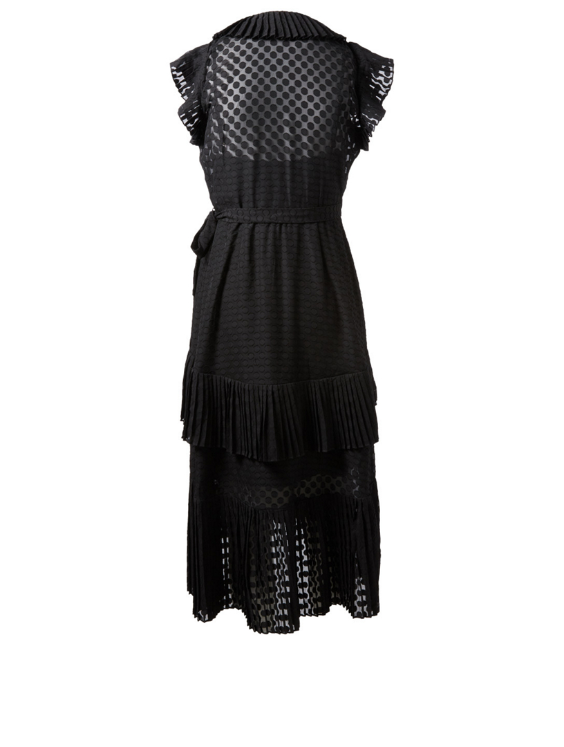 Plisse Wrap Dress