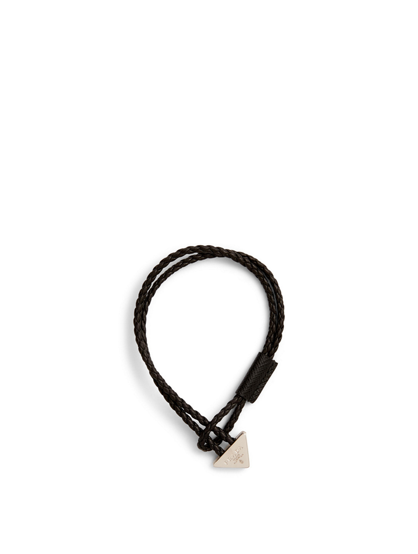 Prada braided leather on sale bracelet