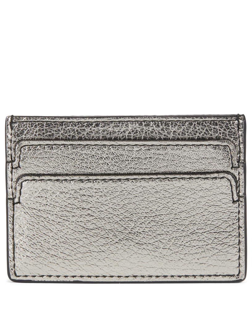 Metallic Leather Card Holder