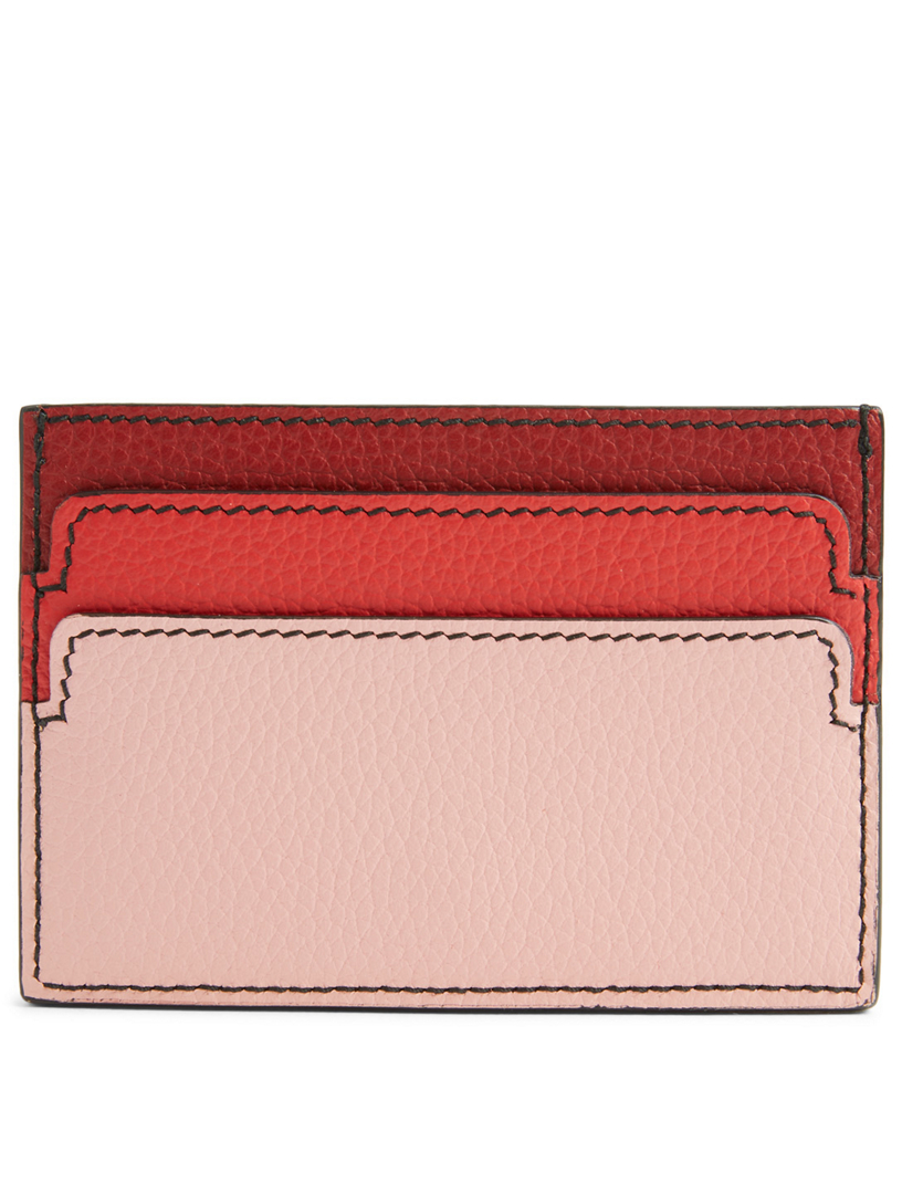 Tricolour Leather Card Holder