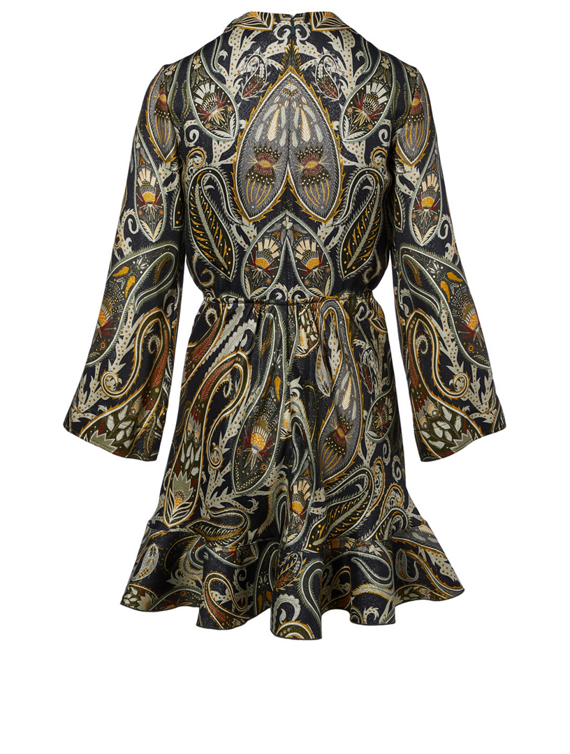 Silk Dress Paisley Print