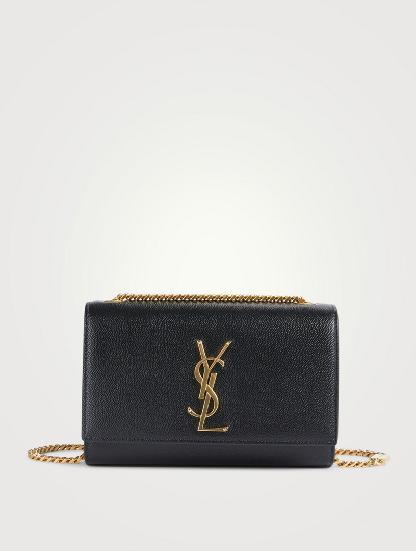 Saint Laurent Kate Monogram Small Leather Chain Shoulder Bag Black