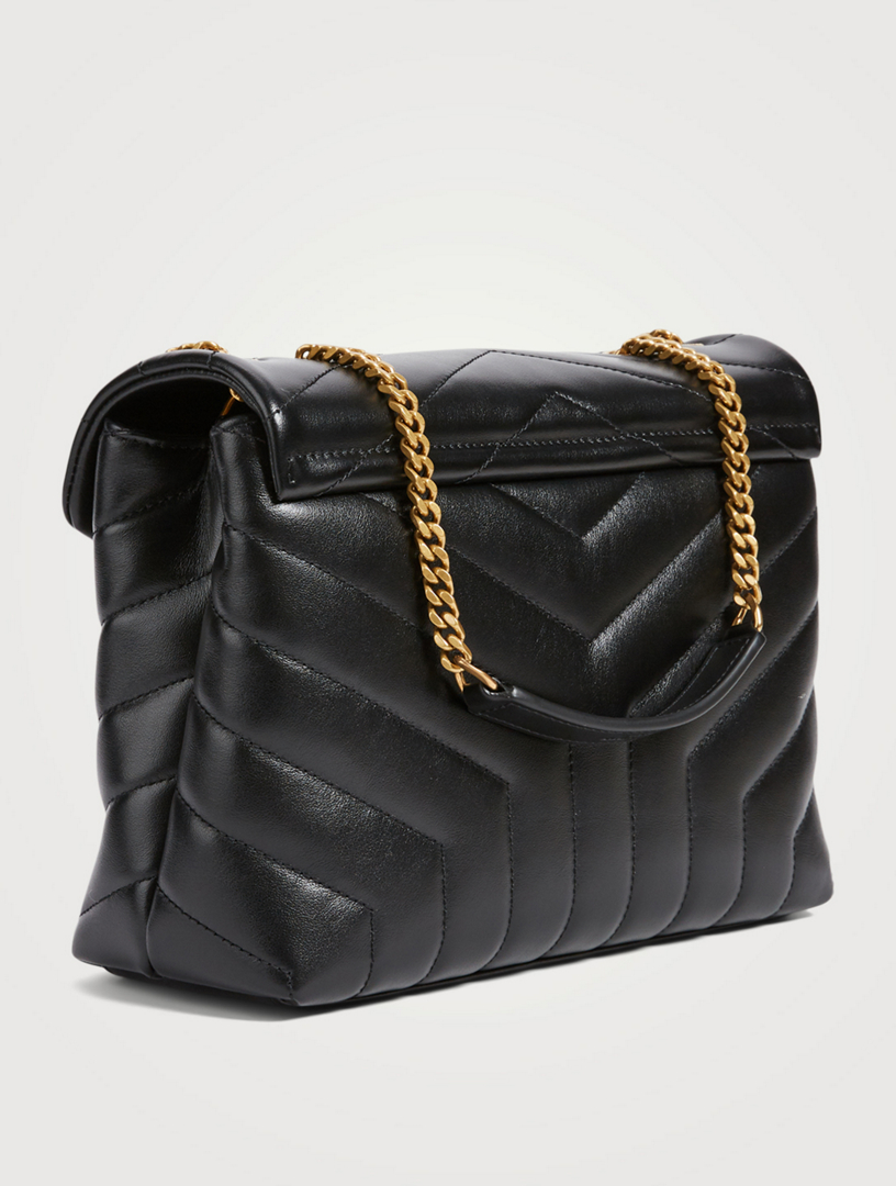 SAINT LAURENT Small Loulou YSL Monogram Leather Chain Bag