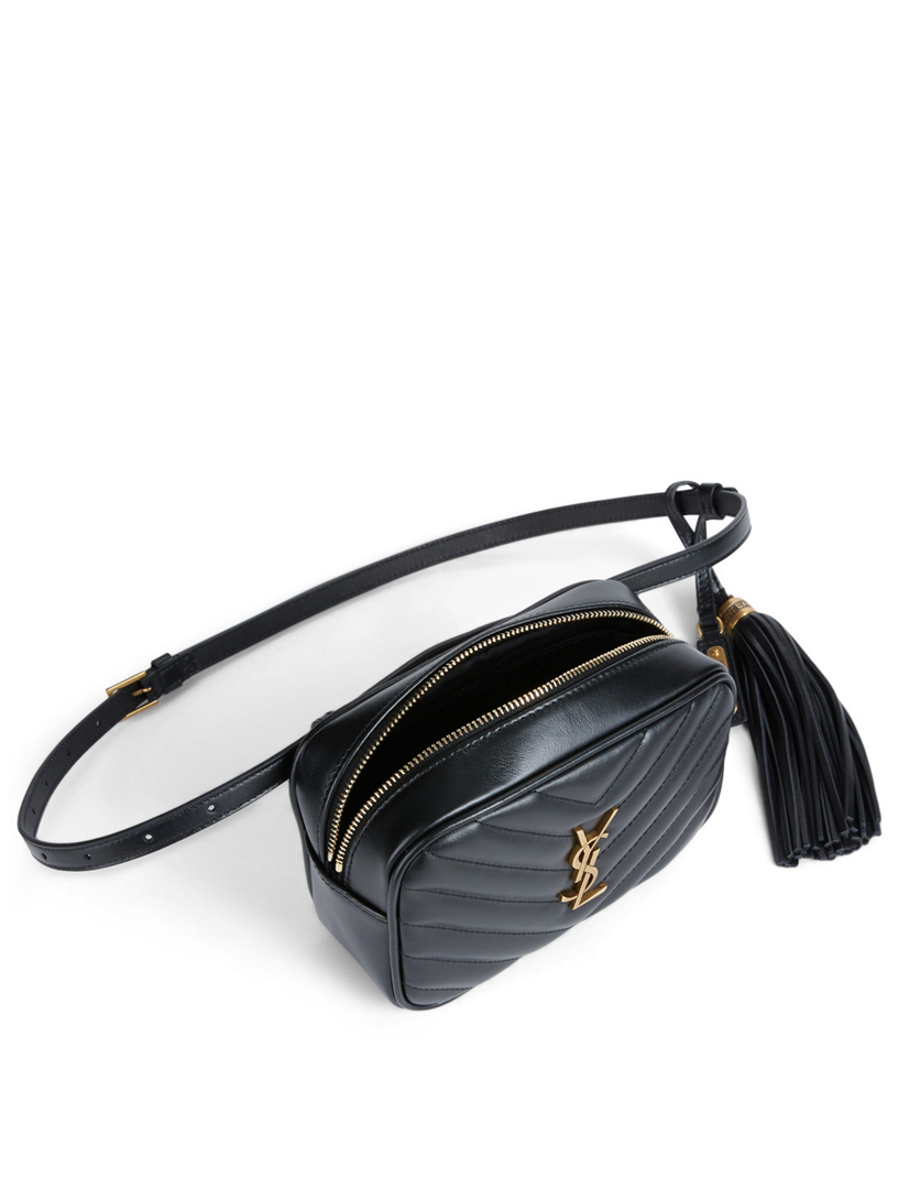 Saint Laurent Lou Quilted Calfskin Belt Bag, Black Hardware