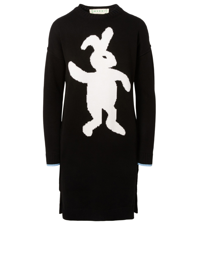 Robe en tricot à lapin dansant