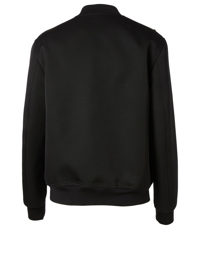 Embellished Wool Bomber Jacket