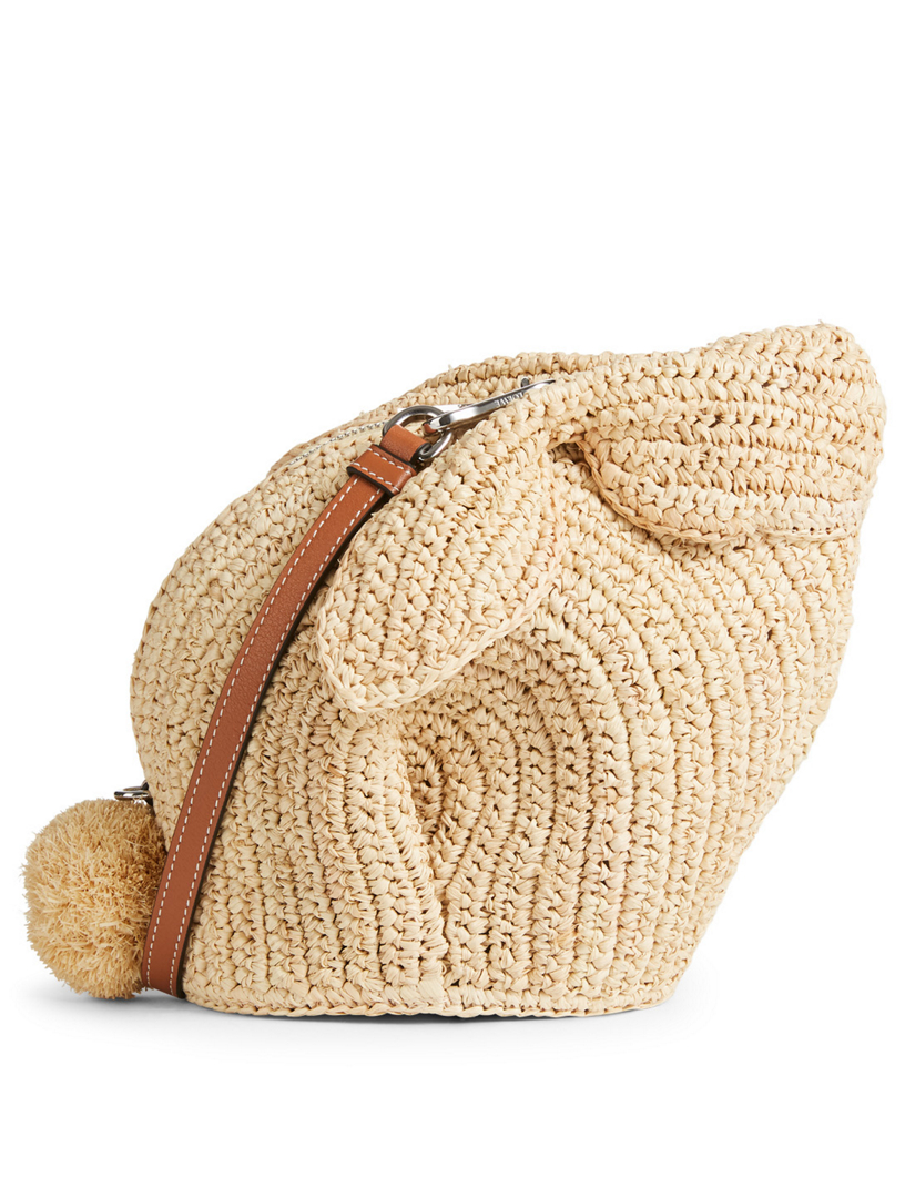 Brown Loewe Mini Raffia Bunny Crossbody – Designer Revival