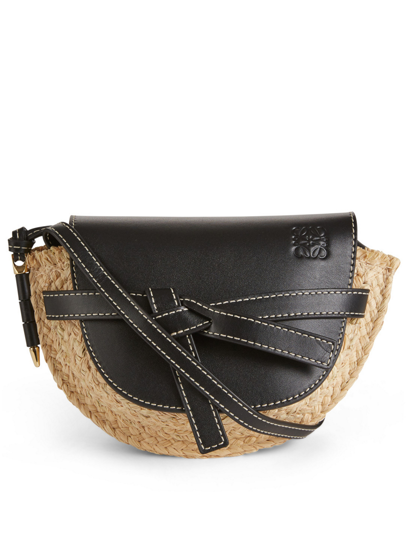 Loewe Gate Mini Raffia Crossbody Bag