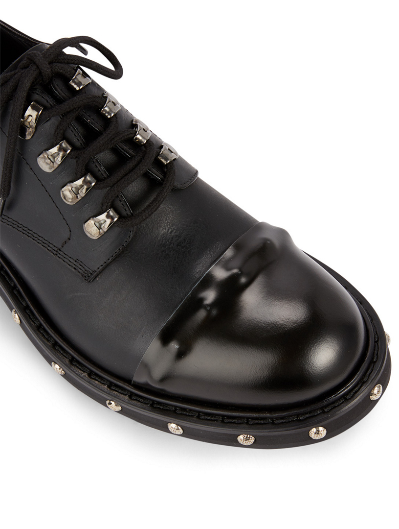 Hobnail Leather Derby Shoes