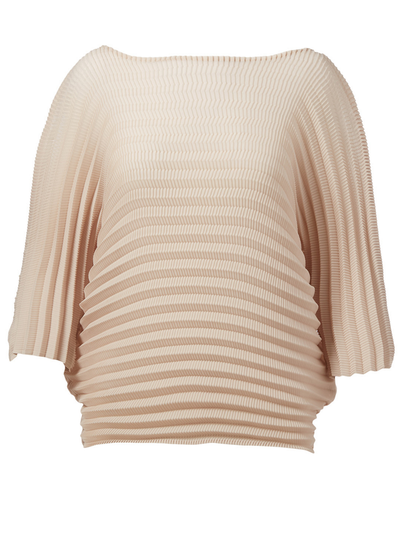 Straw Pleats Top