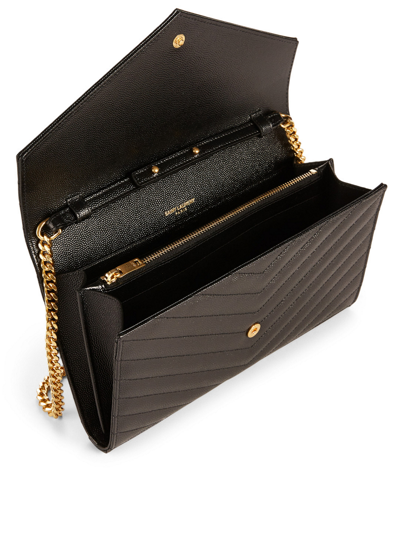 【関税＆送料込み】Saint Laurent Monogram Leather Wallet On SAINT LAURENT YSL Monogram Leather Chain Wallet Bag | Holt