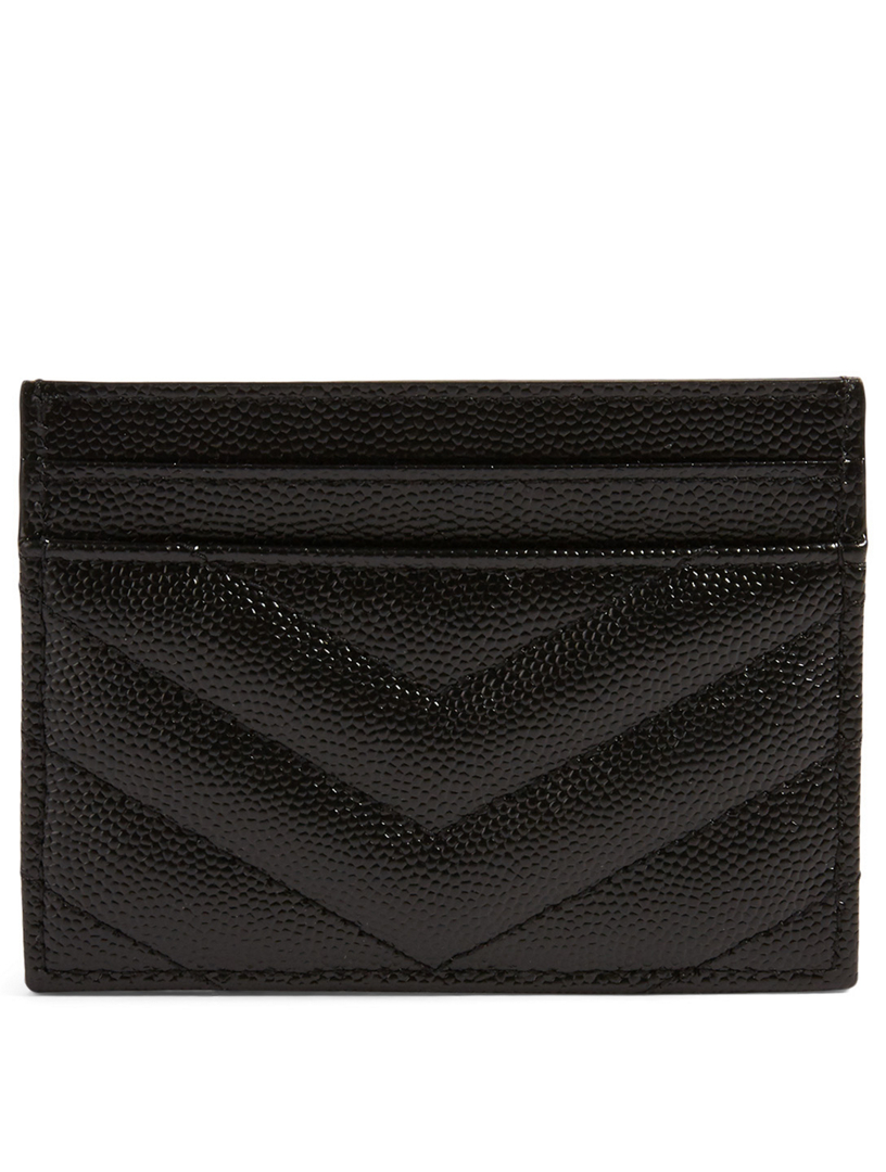 ★Saint Laurent★ Mini Monogram Open Card Holder Black Gold Brand New Saint Laurent YSL Tiny Cassandre Card Holder Case