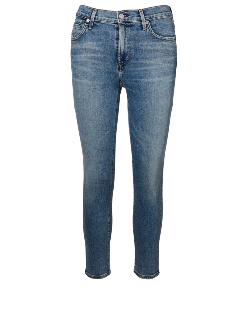 High waisted store cropped skinny jeans