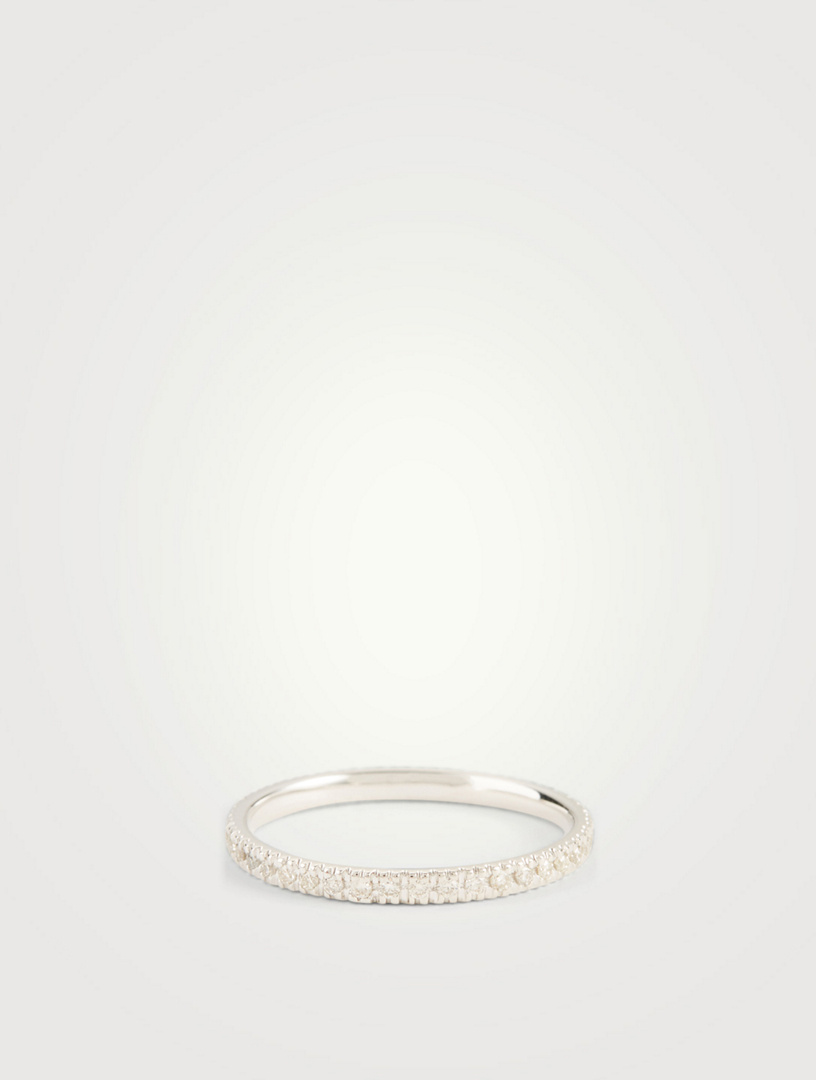 14K Gold Eternity Band With Diamonds
