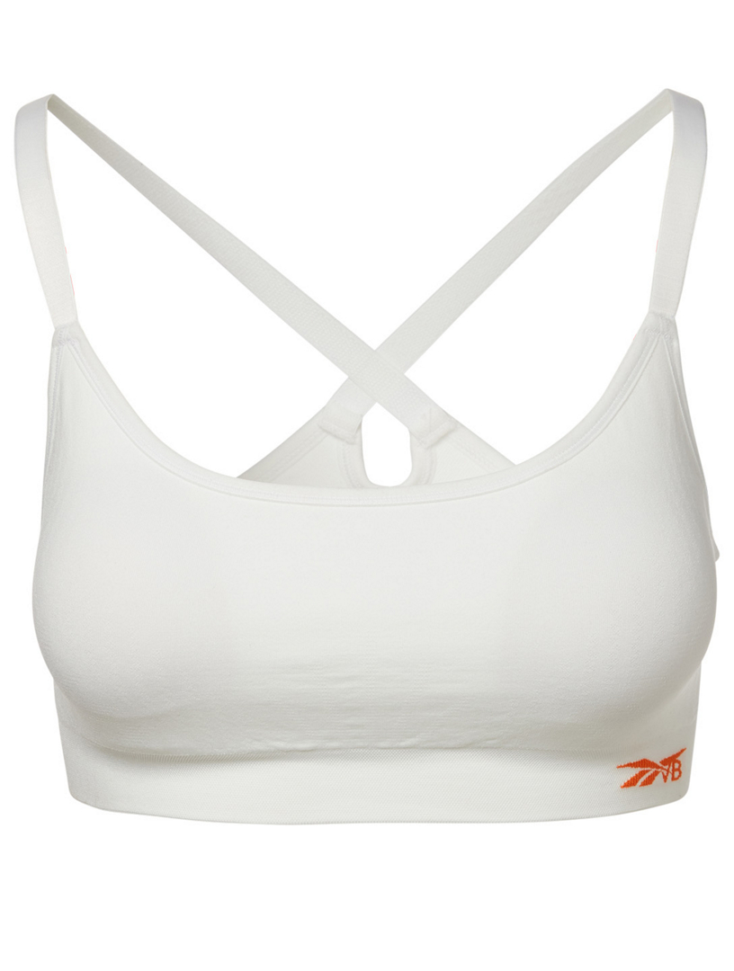 Reebok By Victoria Beckham Off-White Bonded Sports Bra Reebok By Victoria  Beckham