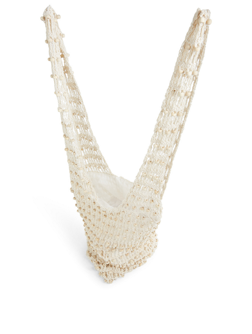Chelsea Crochet Beaded Shoulder Bag