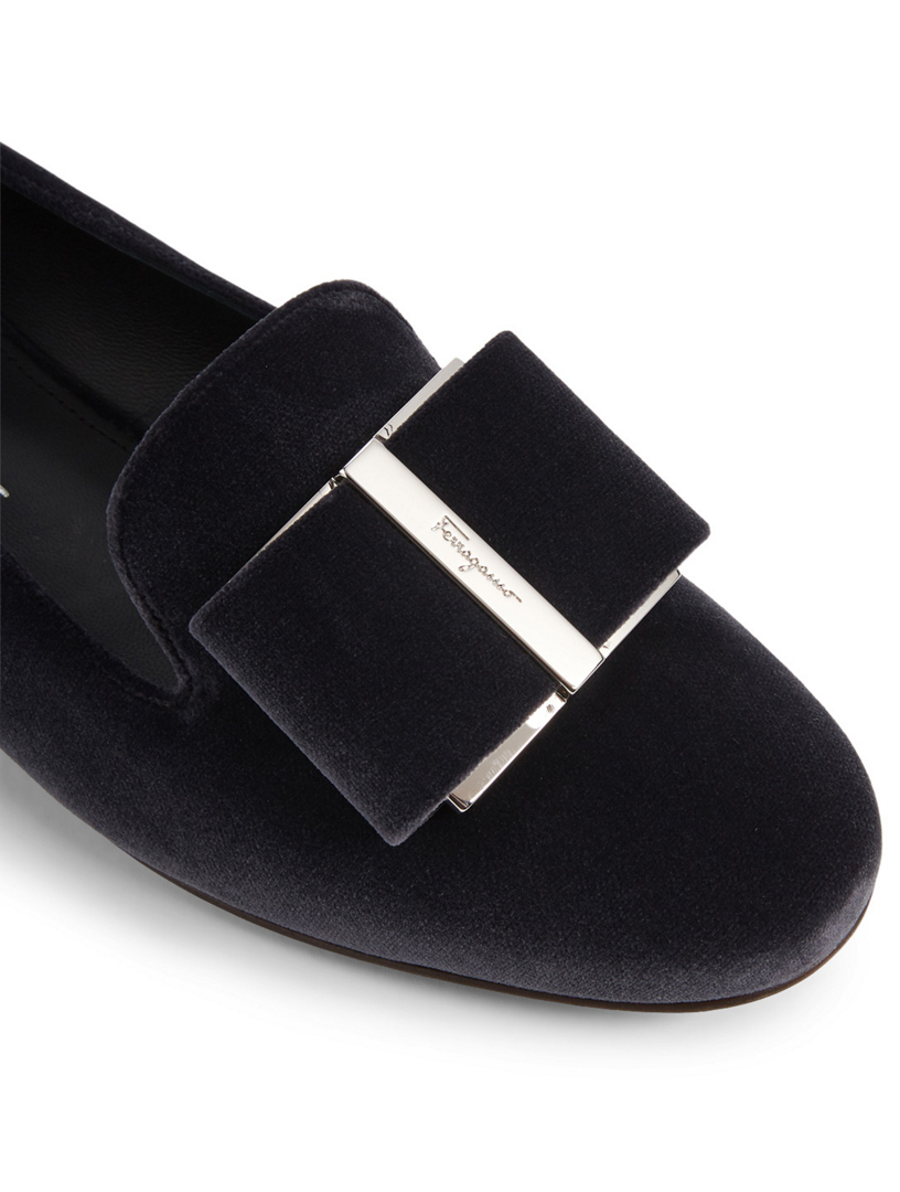 Ferragamo flower heel slipper shoe best sale