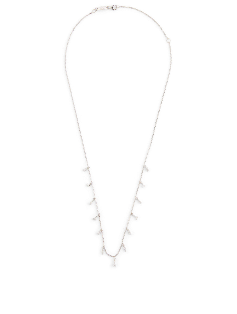 Fireworks 18K White Gold Shaker Necklace With Diamonds