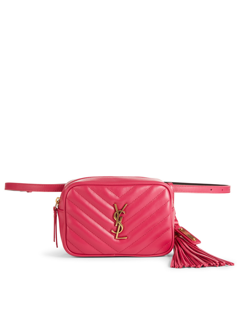 SAINT LAURENT Lou YSL Monogram Matelasse Leather Belt Bag