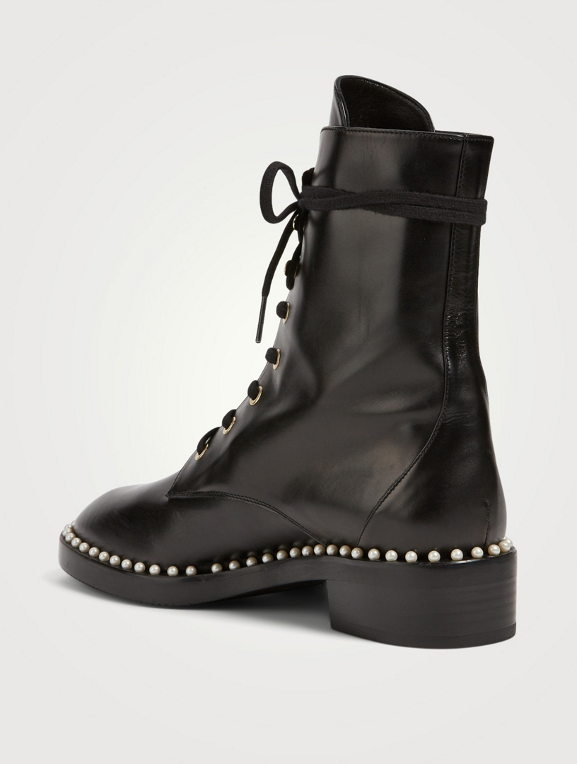 Sondra Leather Combat Boots
