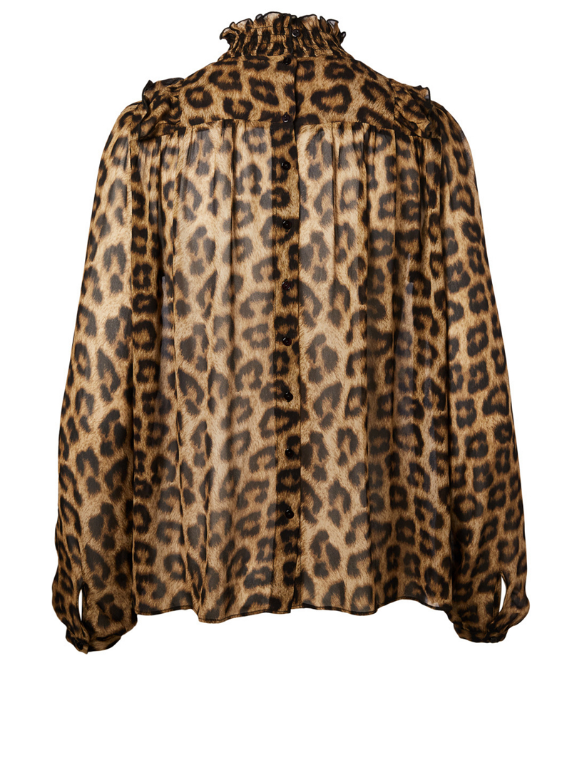 Frida Blouse Leopard Print