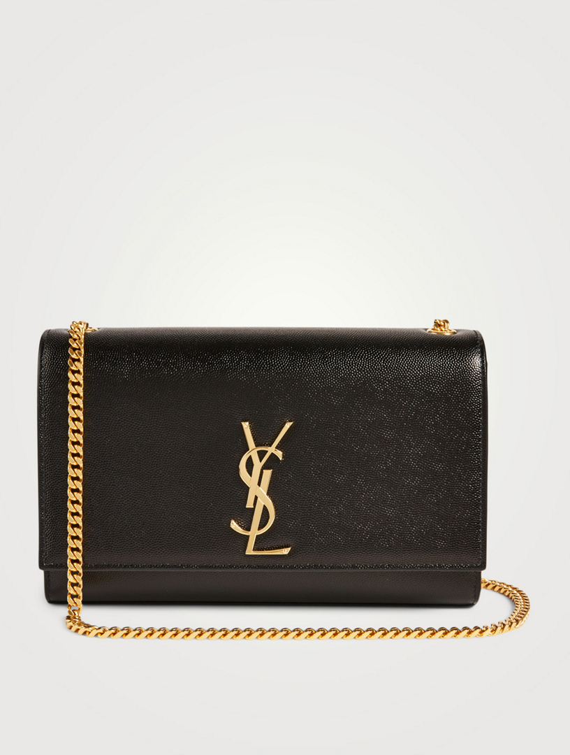 Saint Laurent Monogram Kate Small Leather Chain Bag - Black