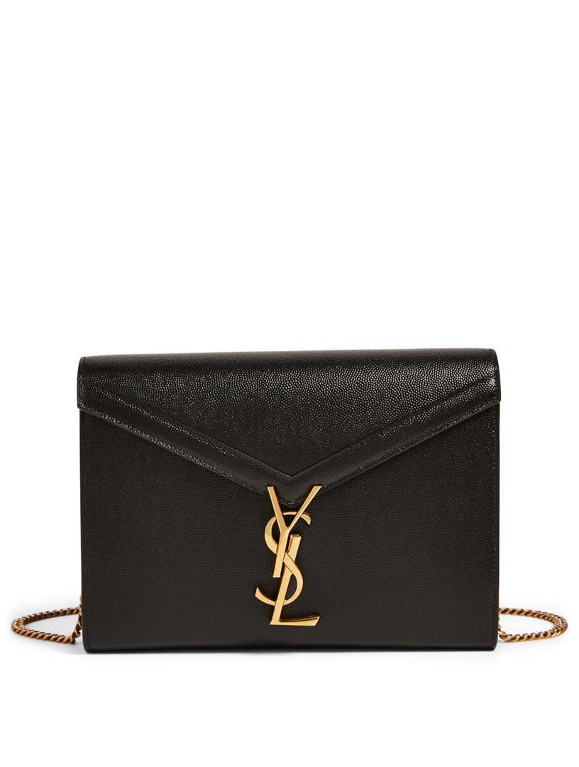 New Saint Laurent Monogram Cassandra Tri Metal Chain Wallet Bag Woc