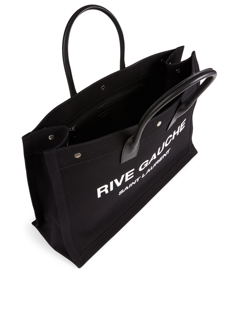 SAINT LAURENT Rive Gauche Canvas Tote Bag | Holt Renfrew