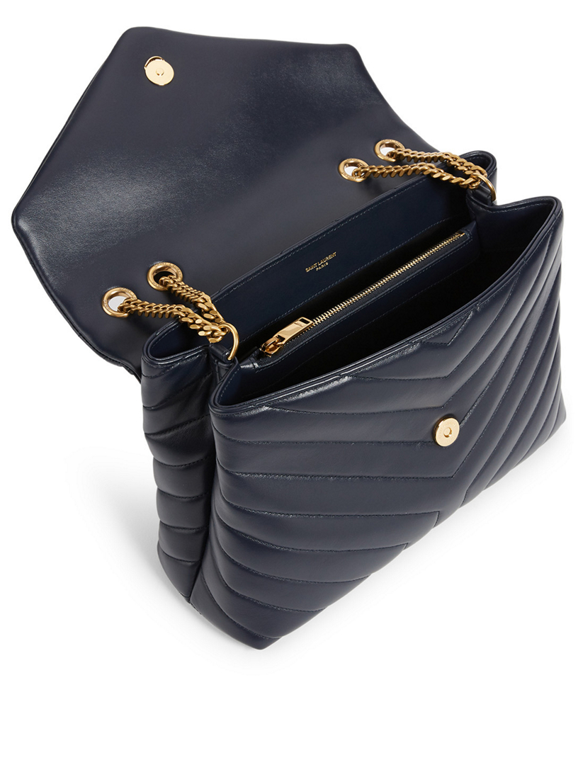 SAINT LAURENT Small Loulou YSL Monogram Leather Chain Bag