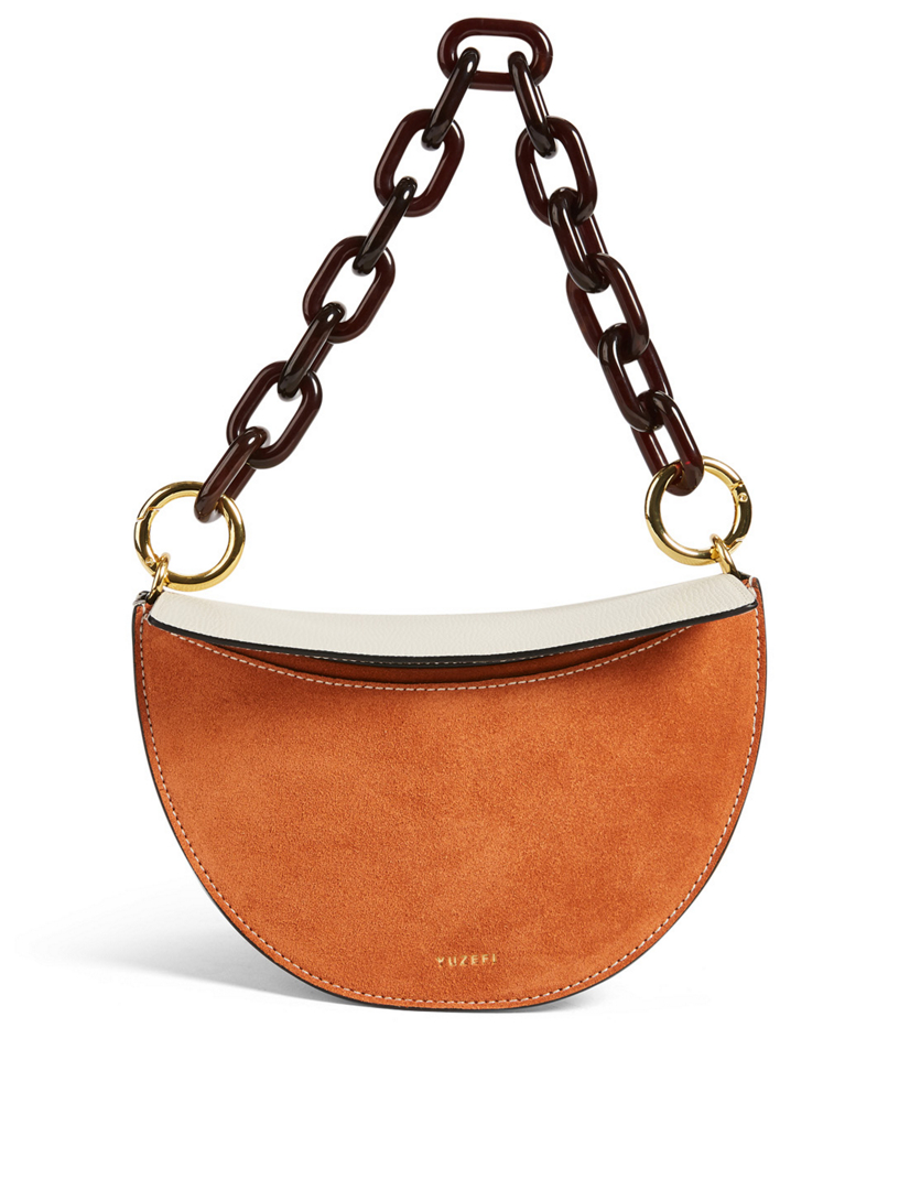 Doris Leather And Suede Bag