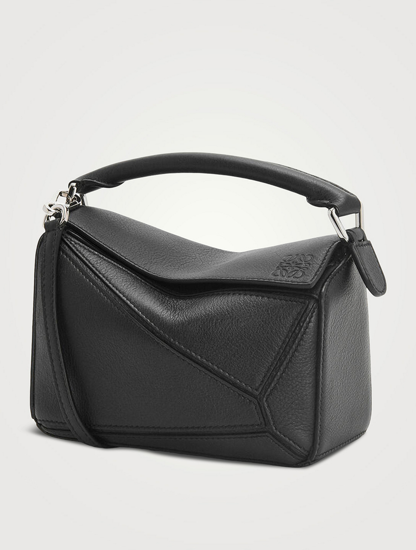 Shop LOEWE Small Puzzle Leather Satchel Bag