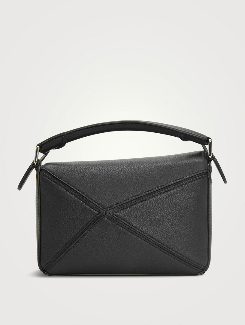 Loewe Mini Puzzle Satin Leather Shoulder Bag