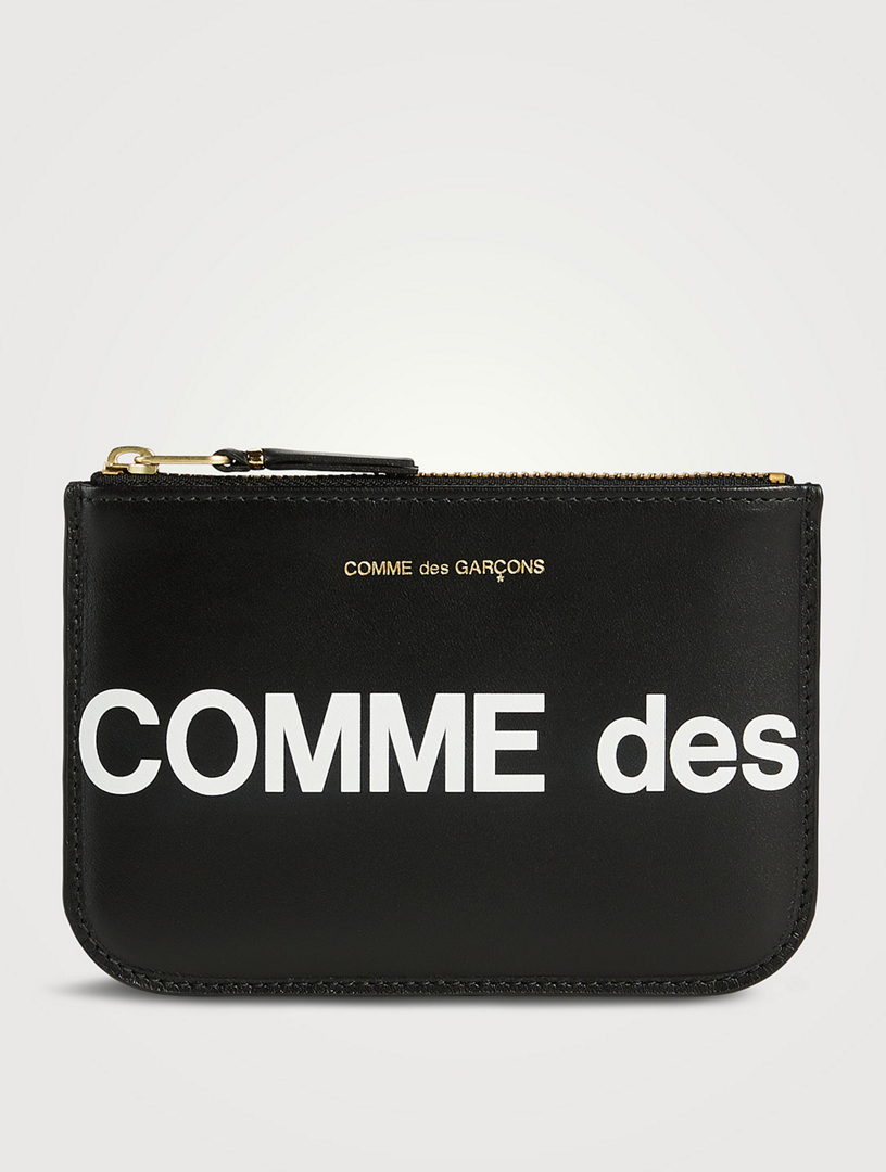 COMME DES GARÇONS WALLETS Small Huge Logo Leather Pouch | Holt Renfrew