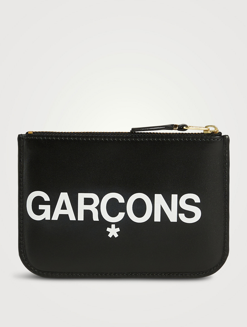 COMME DES GARÇONS WALLETS Small Huge Logo Leather Pouch | Holt Renfrew